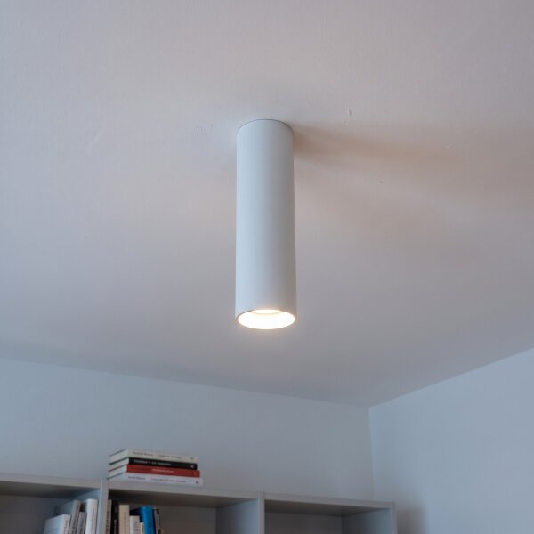 Spot plafond GU10 R35 Ø 4 cm H : 18,5 cm Blanc Métal Moderne ROJA