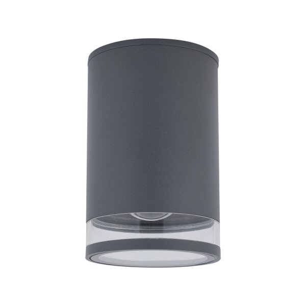 Plafonnier extérieur IP44 Ø 11 cm petit gris pour E27