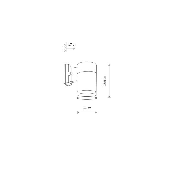 Lampe dextérieur murale IP44 E27 graphite Downlight entrée