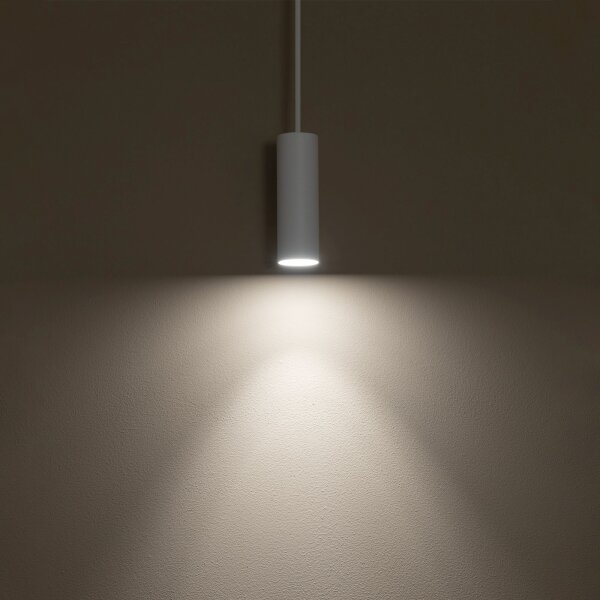 Suspension Ø 4 cm GU10 R35 Blanc Métal ajustable