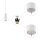 Suspension Ø 4 cm GU10 R35 Blanc Métal ajustable