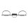 Plafonnier LED Noir 100 cm de long 3000 K 1100 lm Moderne