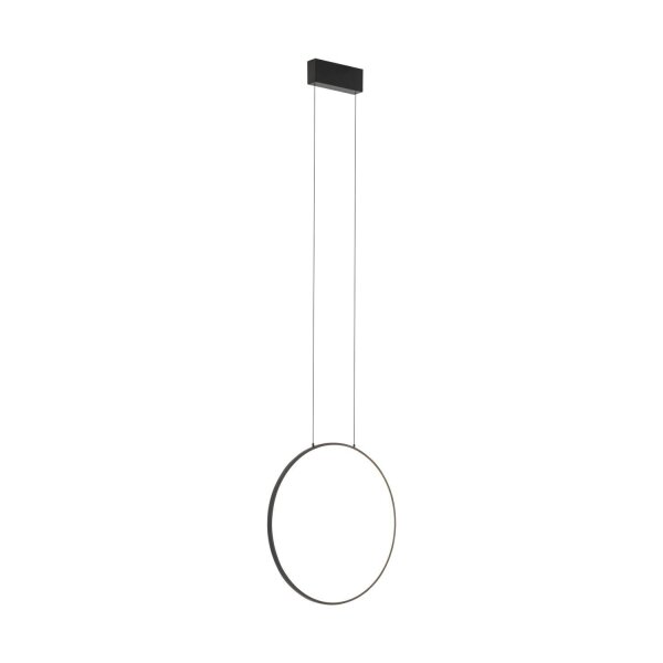 Lampe à suspendre LED Noir 3000 K 560 lm Anneau Ø 45 cm
