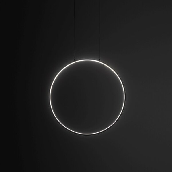 Lampe à suspendre LED Noir 3000 K 560 lm Anneau Ø 45 cm
