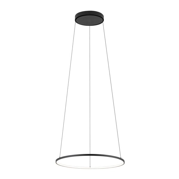 Ring Lustre LED Noir 3000 K 560 lm Ø 45 cm Métal