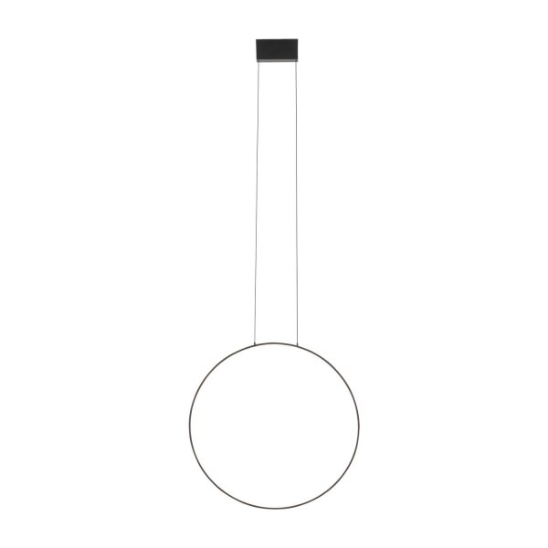LED Lampe à suspendre Noir 3000 K 660 lm Métal Ø 60 cm Anneau