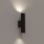 Applique murale escalier couloir noir Up Down 2x GU10 R35 métal