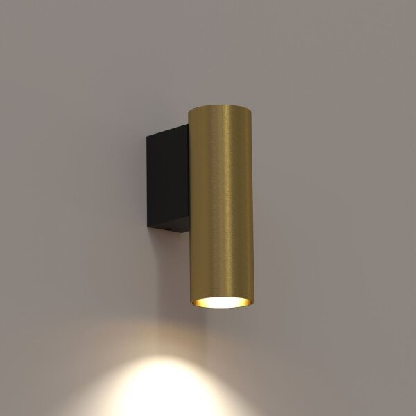 Applique murale laiton noir GU10 R35 H : 12 cm Métal Moderne