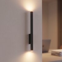 Applique murale noire 2 flammes Up Down GU10 R35...