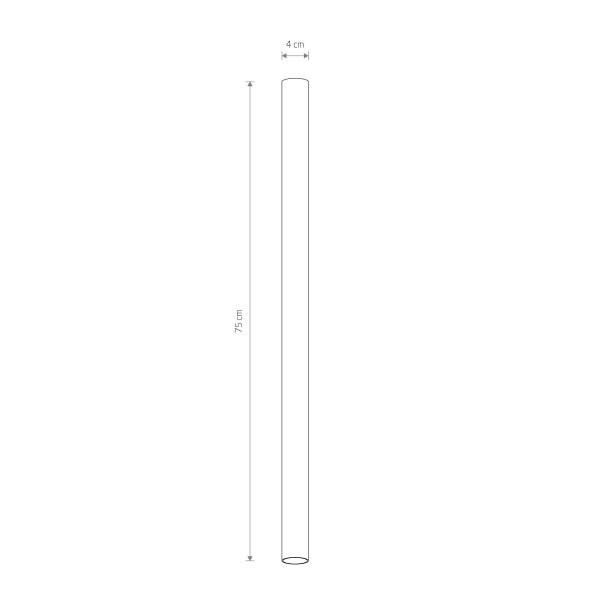 Plafonnier aluminium GU10 R35 Ø 4 cm blanc étroit