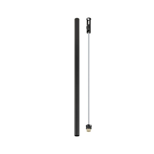 Plafonnier GU10 R35 Ø 4 cm H : 90 cm étroit noir métal