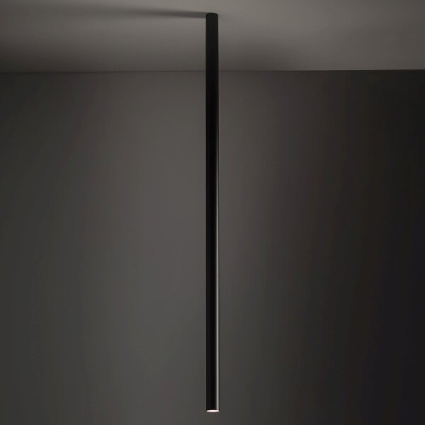Plafonnier noir GU10 R35 Ø 4 cm H : 110 cm
