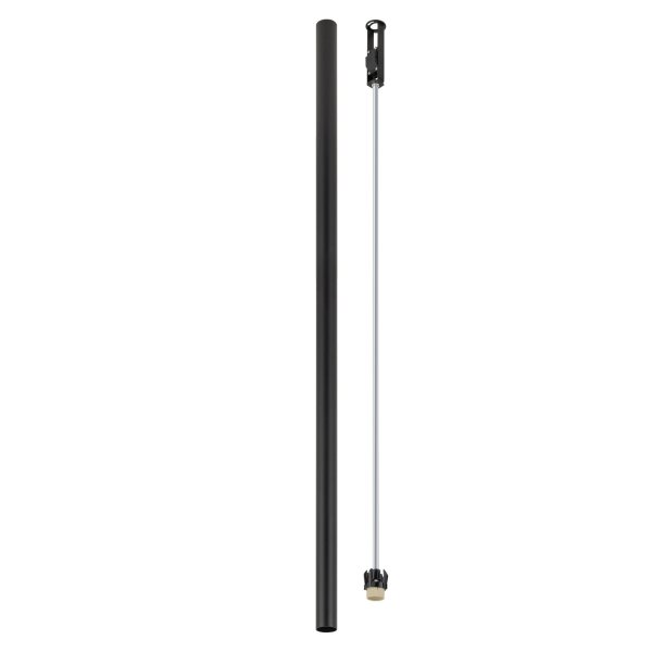 Plafonnier noir GU10 R35 Ø 4 cm H : 110 cm