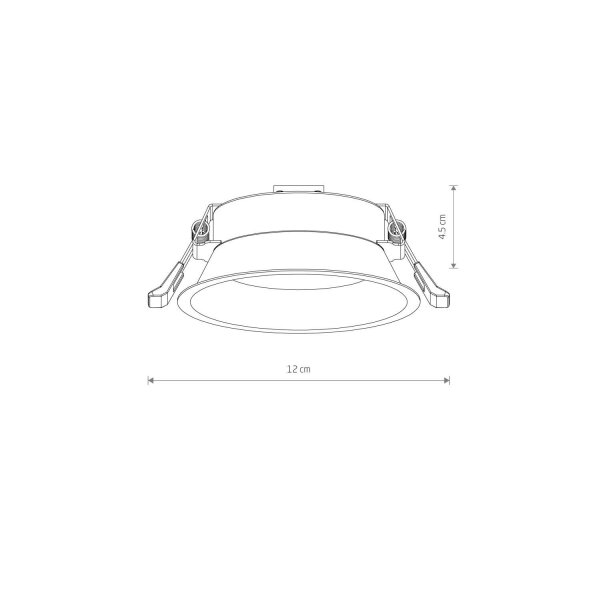 Spot de plafond encastré Ø 12 cm petit pour GX53 noir