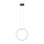 Suspension LED Ring Ø 45 cm Noir 4000 K 600 lm Métal