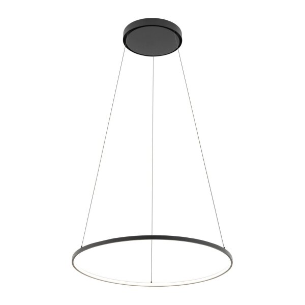 Suspension LED Noir 4000 K 700 lm Ø 60 cm Métal