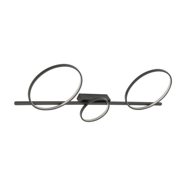 Plafonnier LED noir 100 cm de long 4000 K 1200 lm