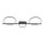Plafonnier LED noir 100 cm de long 4000 K 1200 lm