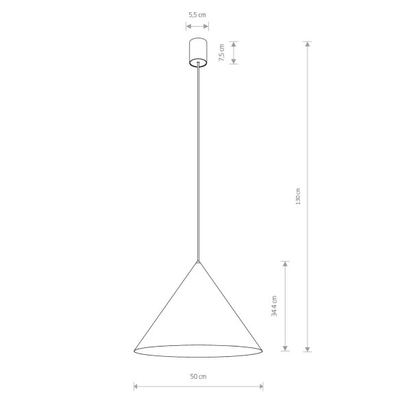 Lampe à suspendre gris clair GU10 Ø 50 cm métal rétro design