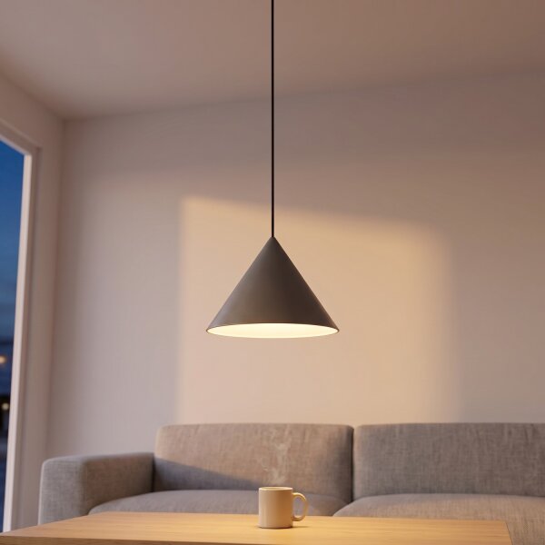 Suspension Gris GU10 Ø 20,5 cm Métal Rétro orientable