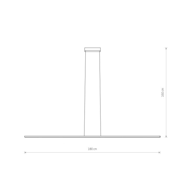 Lampe LED à suspendre noire métal 4000 K 1700 lm L : 180 cm