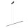 Lampe LED à suspendre noire métal 4000 K 1700 lm L : 180 cm