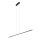 Lampe LED à suspendre noire métal 4000 K 1700 lm L : 180 cm