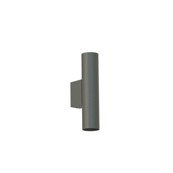 Applique murale 2 flammes Up Down Gris GU10 R35 Métal Moderne