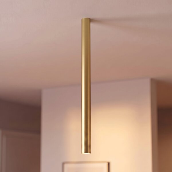 Spot de plafond GU10 R35 laiton H : 75 cm 4 cm étroit
