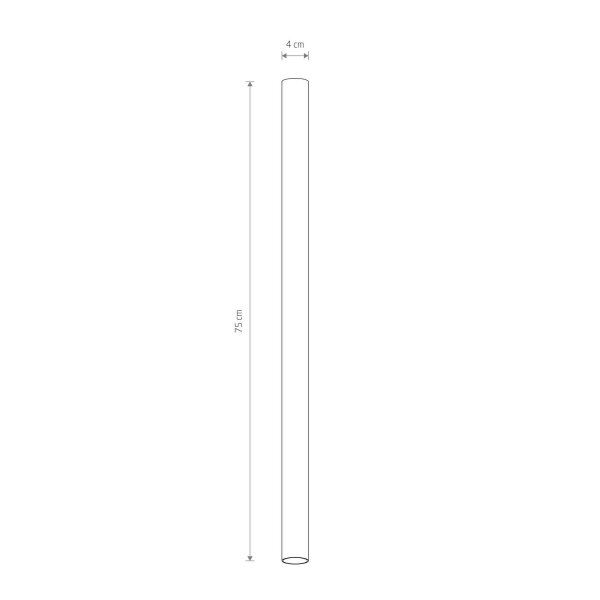 Spot de plafond GU10 R35 laiton H : 75 cm 4 cm étroit