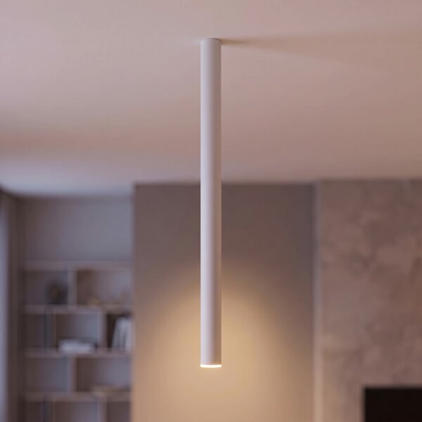 Plafonnier aluminium gris clair GU10 R35 Ø 4 cm H : 75 cm