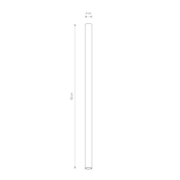 Plafonnier métal GU10 R35 Ø 4 cm H : 90 cm Gris