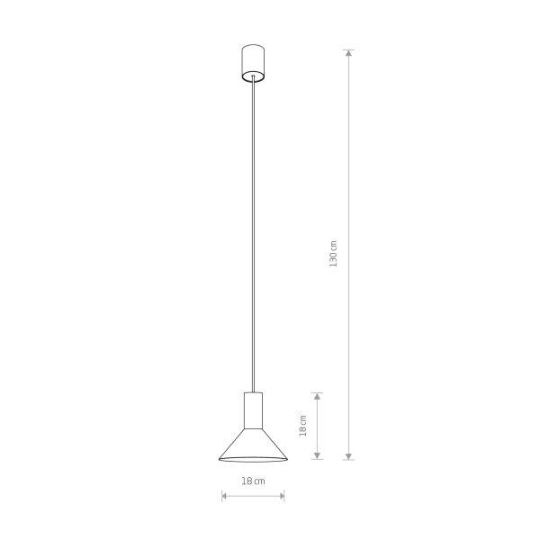 Lampe à suspendre GU10 Ø 18 cm Noir Métal EILWEN