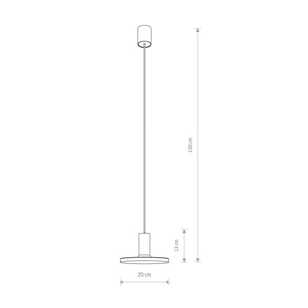 Suspension noir Ø 20 cm GU10 métal ajustable
