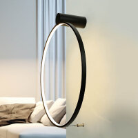 Applique LED Noir 3000 K Anneau &Oslash; 45 cm Moderne