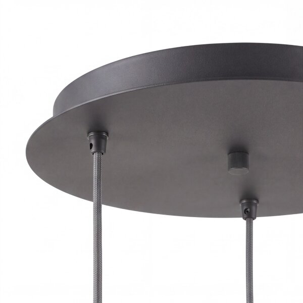 Suspension noir 3 flammes GU10 métal orientable