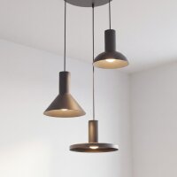 Suspension noir 3 flammes GU10 m&eacute;tal orientable