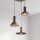 Suspension noir 3 flammes GU10 métal orientable