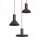 Suspension noir 3 flammes GU10 métal orientable