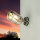 Lampe dextérieur mur laiton verre IP64 E27 en antique