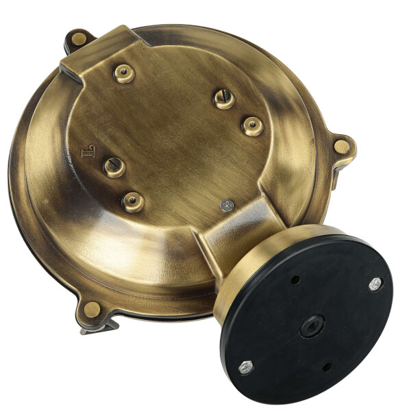Lampe dextérieur Maritim laiton véritable verre strié IP64 E27 SERIFOS