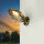 Lampe dextérieur Maritim laiton véritable verre strié IP64 E27 SERIFOS