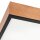 Plafonnier carré L : 48 cm bois métal pour 4x E27