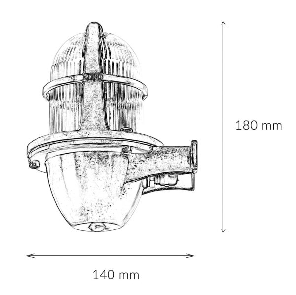 Lampe dextérieur murale Mesisng verre massif inoxydable