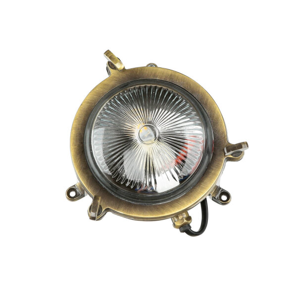 Lampe dextérieur hublot G9 Ø 14 cm laiton verre