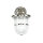 Applique extérieure verre strié laiton nickel E27