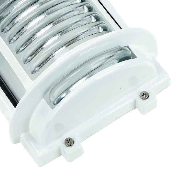 Applique extérieure Blanc IP64 Laiton Verre E27