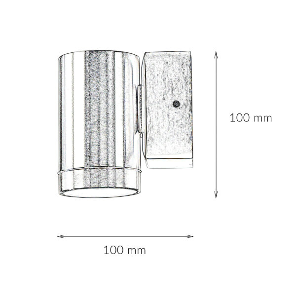 Lampe dextérieur murale laiton véritable H : 10 cm Downlight