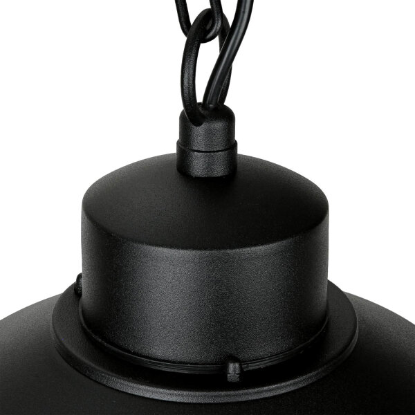 Lampe dextérieur IP44 E27 noir verre inox Maritim