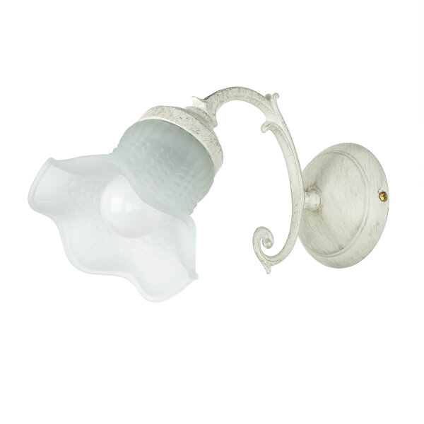 Applique Shabby Chic laiton véritable verre floral